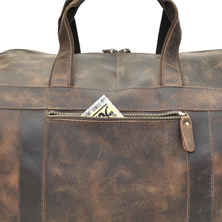 The Colden Duffle Bag | Large Capacity Leather Weekender - Drakoi Marketplace