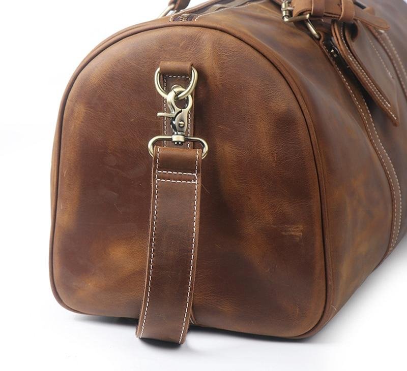 The Dagny Weekender | Large Leather Duffle Bag - Drakoi Marketplace