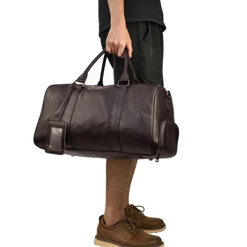 The Endre Weekender | Vintage Leather Duffle Bag - Drakoi Marketplace