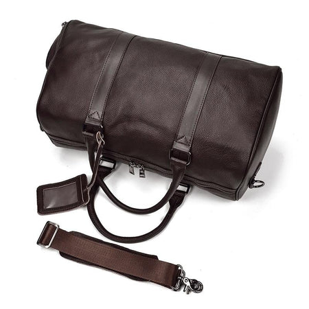 The Endre Weekender | Vintage Leather Duffle Bag - Drakoi Marketplace