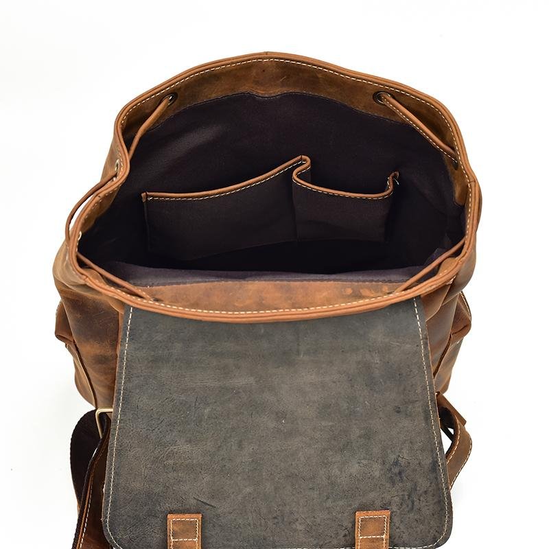 The Hagen Backpack | Vintage Leather Backpack - Drakoi Marketplace