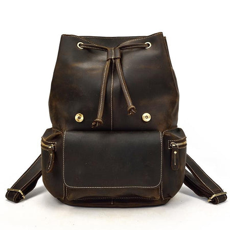 The Hagen Backpack | Vintage Leather Backpack - Drakoi Marketplace