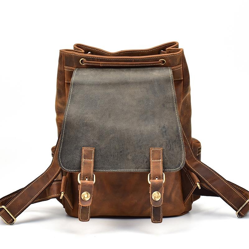 The Hagen Backpack | Vintage Leather Backpack - Drakoi Marketplace