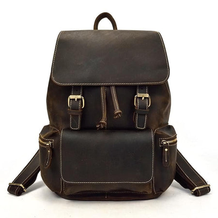 The Hagen Backpack | Vintage Leather Backpack - Drakoi Marketplace