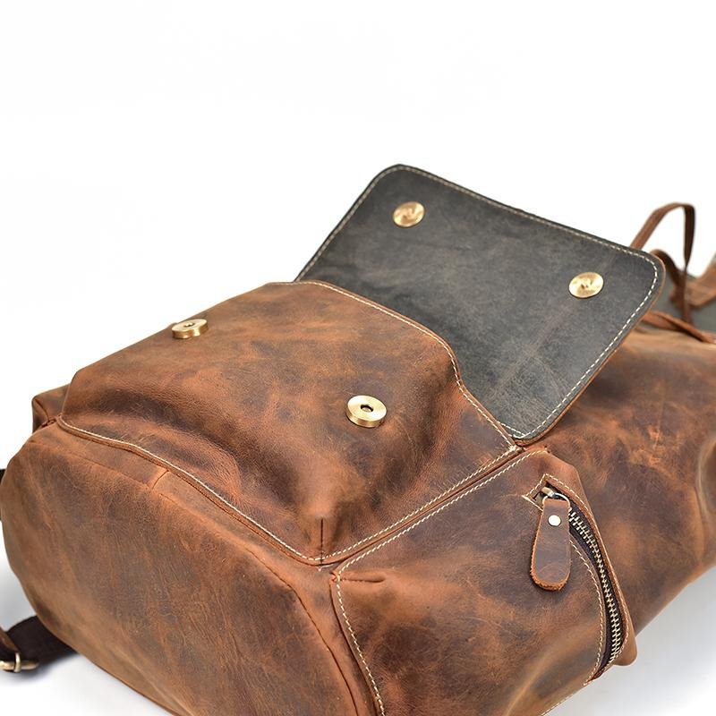 The Hagen Backpack | Vintage Leather Backpack - Drakoi Marketplace