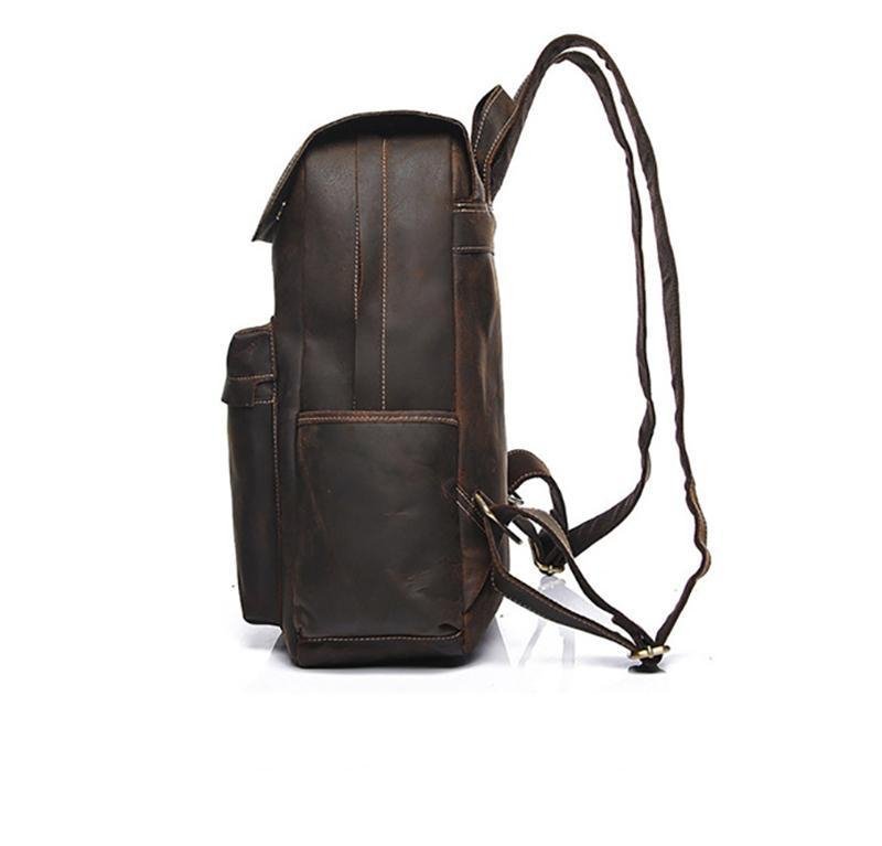 The Helka Backpack | Genuine Vintage Leather Backpack - Drakoi Marketplace