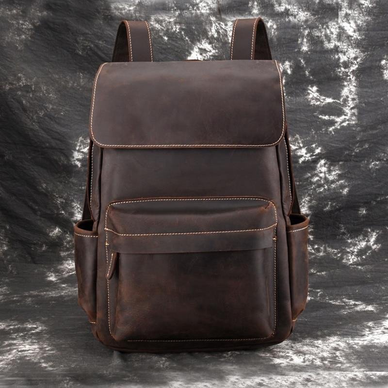 The Helka Backpack | Genuine Vintage Leather Backpack - Drakoi Marketplace