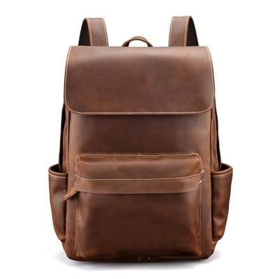 The Helka Backpack | Genuine Vintage Leather Backpack - Drakoi Marketplace