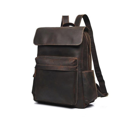 The Helka Backpack | Genuine Vintage Leather Backpack - Drakoi Marketplace