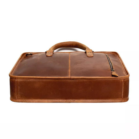 The Hemming Leather Laptop Bag | Vintage Leather Briefcase - Drakoi Marketplace