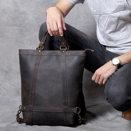 The Icarus | Handmade Vintage Leather Backpack - Drakoi Marketplace