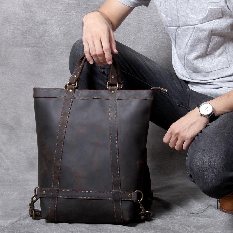 The Icarus | Handmade Vintage Leather Backpack - Drakoi Marketplace