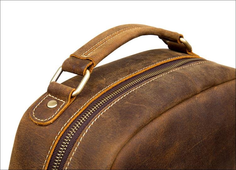 The Langley Backpack | Genuine Vintage Leather Backpack - Drakoi Marketplace