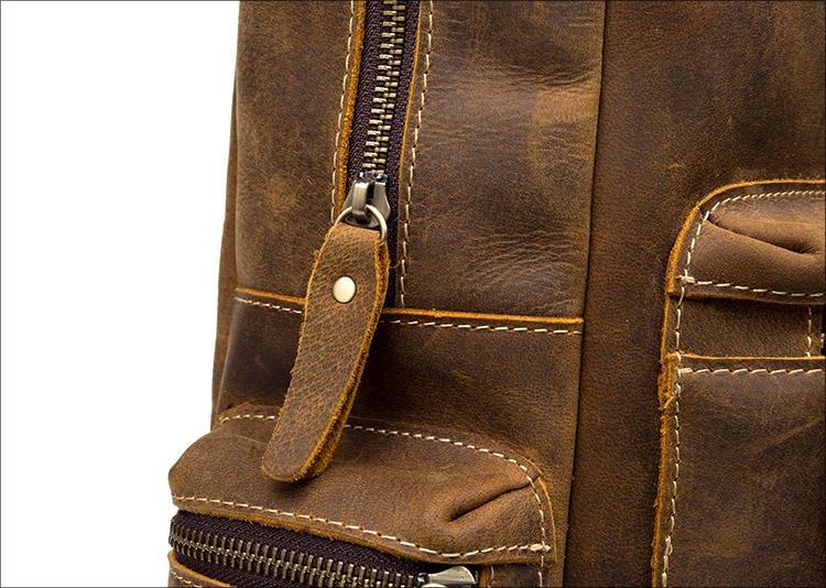 The Langley Backpack | Genuine Vintage Leather Backpack - Drakoi Marketplace