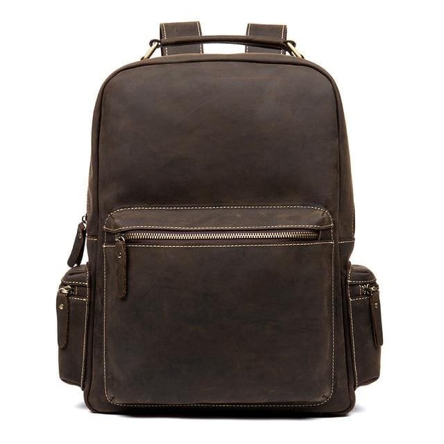 The Langley Backpack | Genuine Vintage Leather Backpack - Drakoi Marketplace