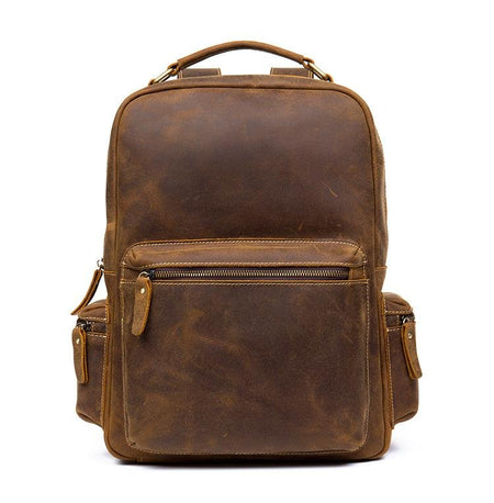 The Langley Backpack | Genuine Vintage Leather Backpack - Drakoi Marketplace