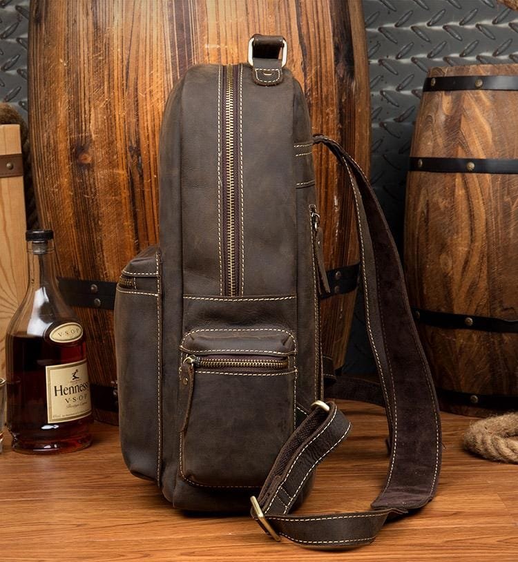 The Langley Backpack | Genuine Vintage Leather Backpack - Drakoi Marketplace