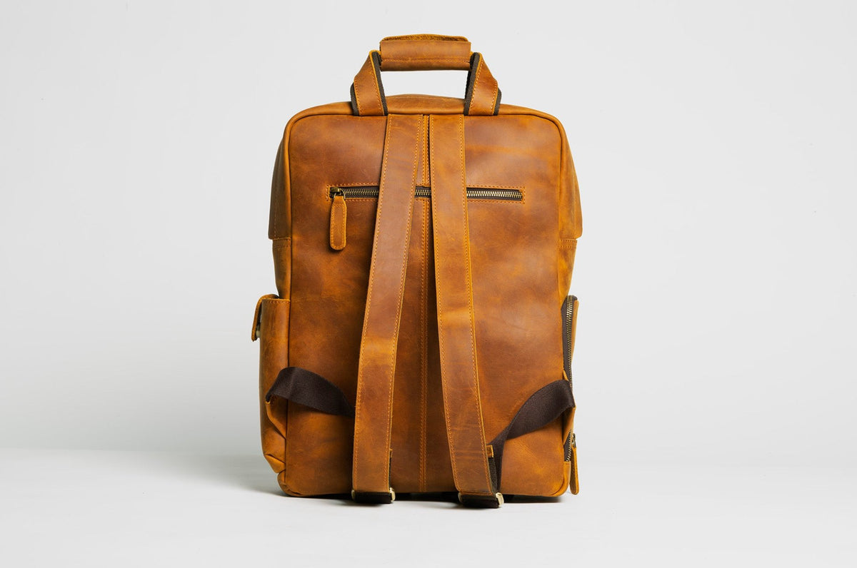 The MANN Bag | Large Capacity Leather Camera Backpack - Drakoi Marketplace