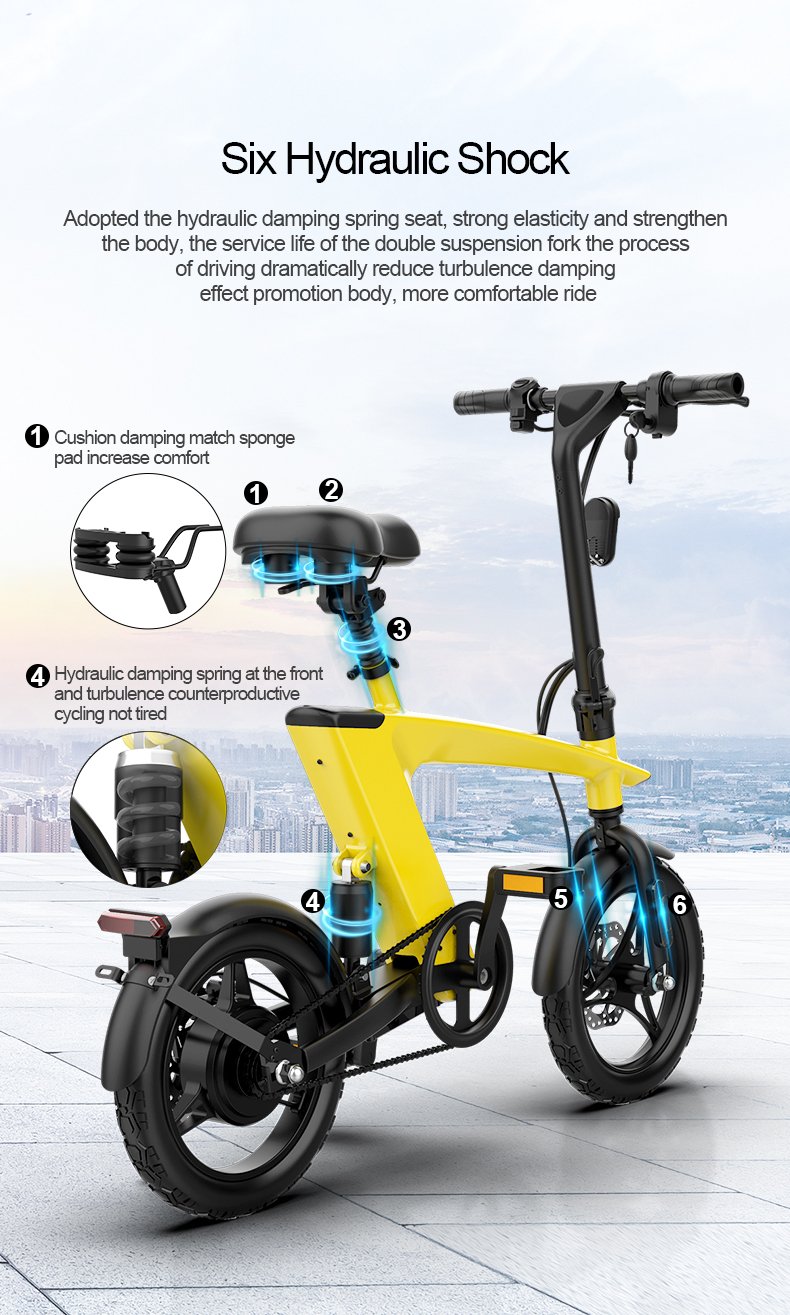 The Max foldable E-Bike Carbon Black Range 35km - Top Speed 25km/h - Drakoi Marketplace