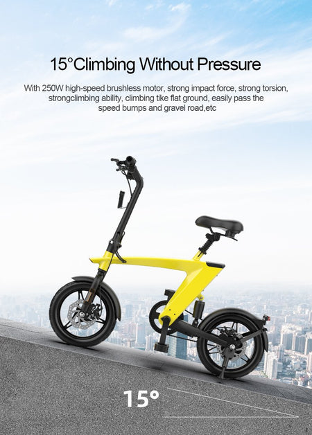 The Max foldable E-Bike Carbon Black Range 35km - Top Speed 25km/h - Drakoi Marketplace