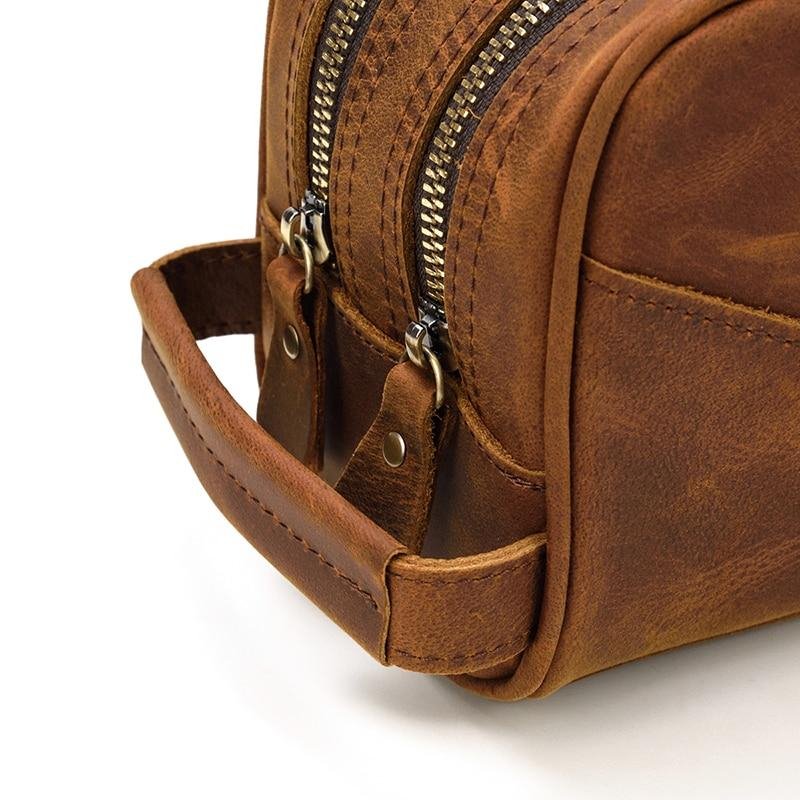 The Nomad Toiletry Bag | Genuine Leather Travel Toiletry Bag - Drakoi Marketplace