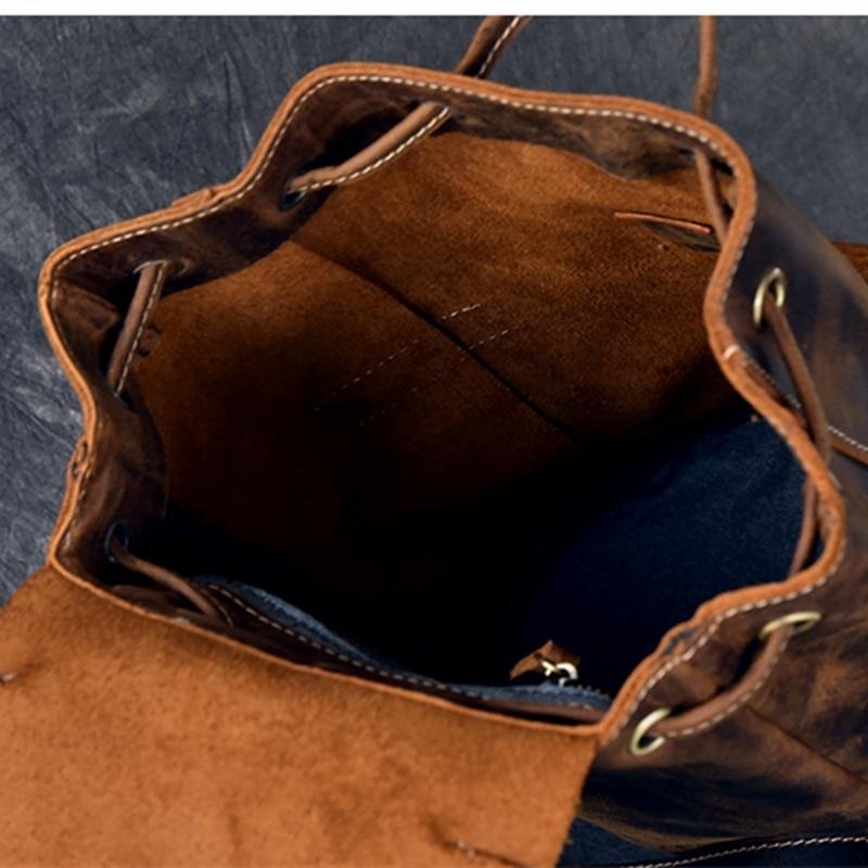 The Olaf Rucksack | Vintage Leather Travel Backpack - Drakoi Marketplace