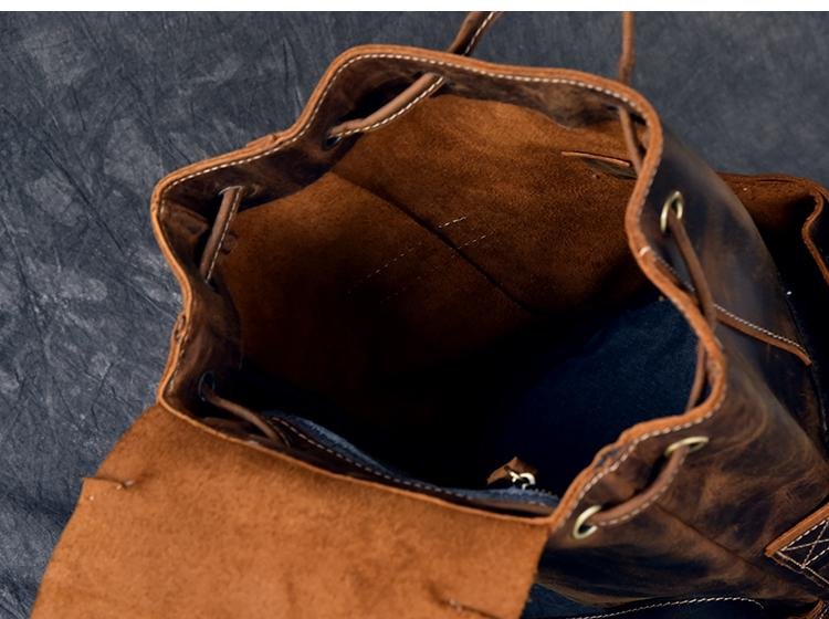 The Olaf Rucksack | Vintage Leather Travel Backpack - Drakoi Marketplace