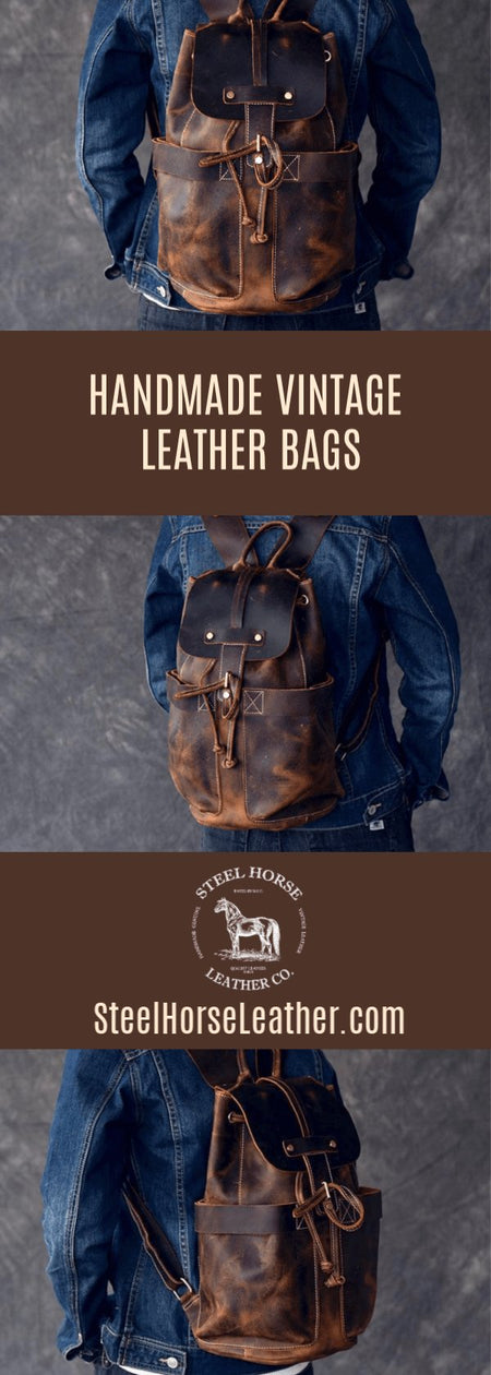 The Olaf Rucksack | Vintage Leather Travel Backpack - Drakoi Marketplace