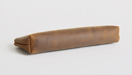 The Pallavi | Handmade Leather Pencil Case - Leather Makeup Bag - Drakoi Marketplace