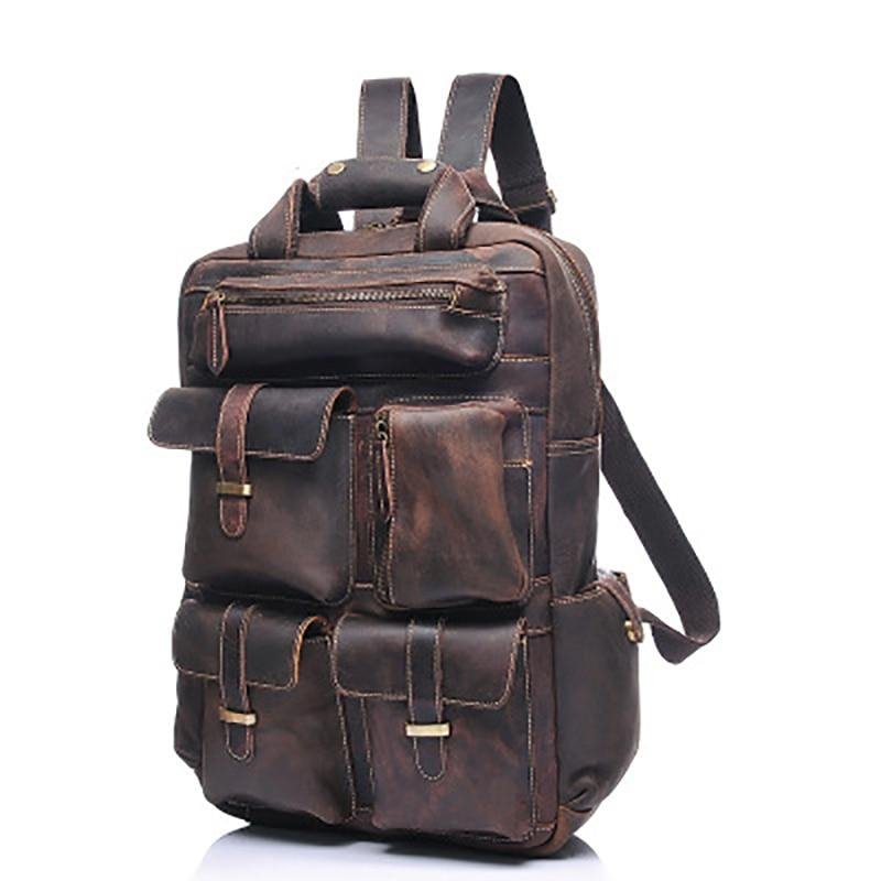 The Shelby Backpack | Handmade Genuine Leather Backpack - Drakoi Marketplace