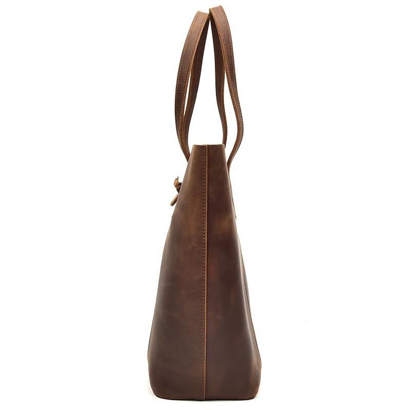 The Taavi Tote | Handcrafted Leather Tote Bag - Drakoi Marketplace