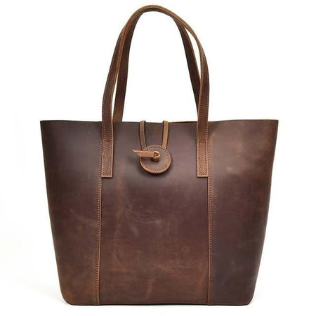 The Taavi Tote | Handcrafted Leather Tote Bag - Drakoi Marketplace