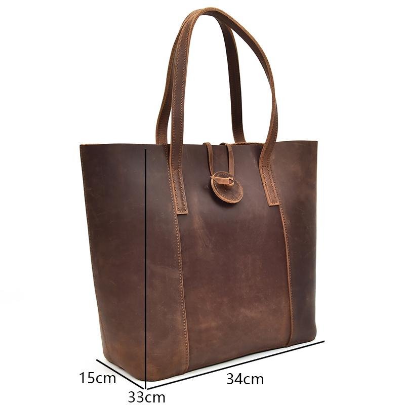 The Taavi Tote | Handcrafted Leather Tote Bag - Drakoi Marketplace