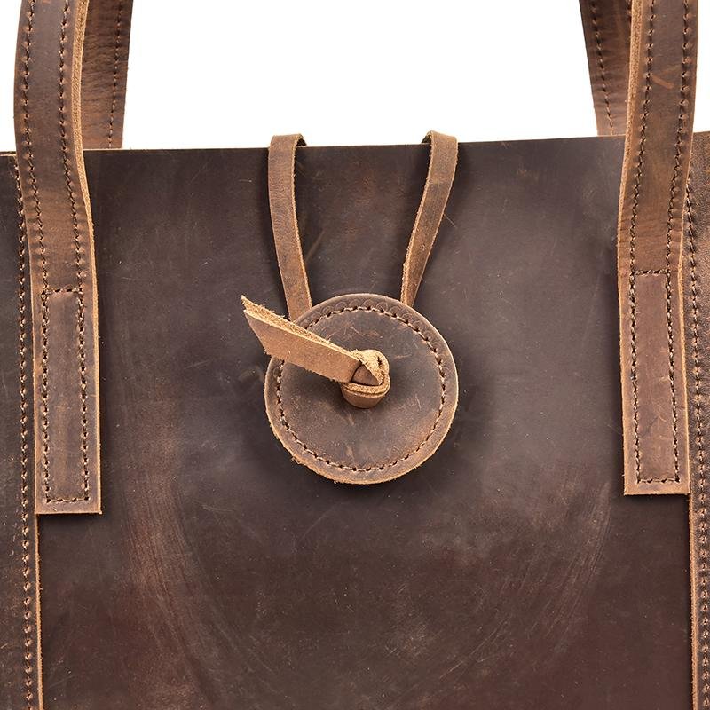 The Taavi Tote | Handcrafted Leather Tote Bag - Drakoi Marketplace