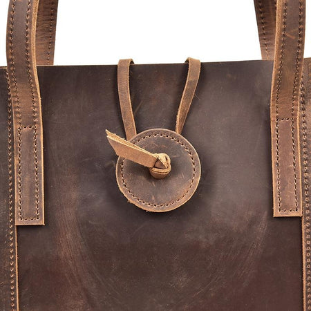 The Taavi Tote | Handcrafted Leather Tote Bag - Drakoi Marketplace