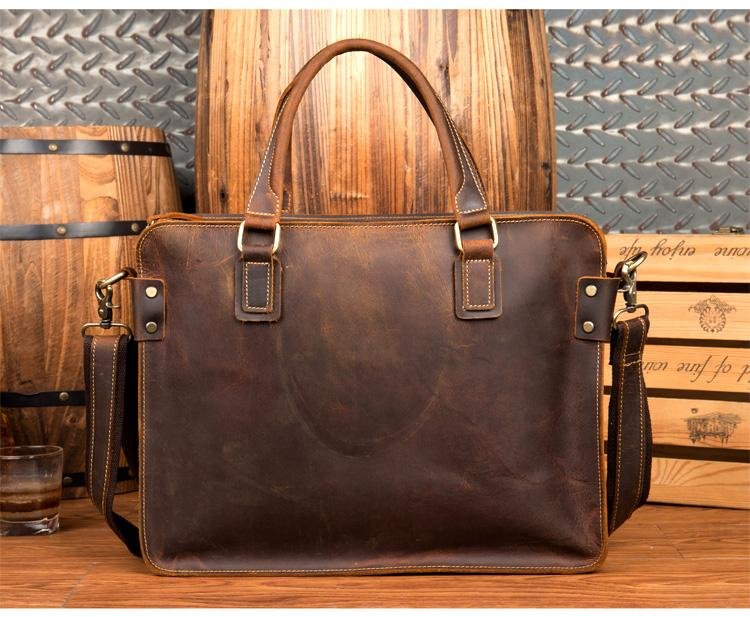 The Viggo Briefcase | Genuine Leather Messenger Bag - Drakoi Marketplace