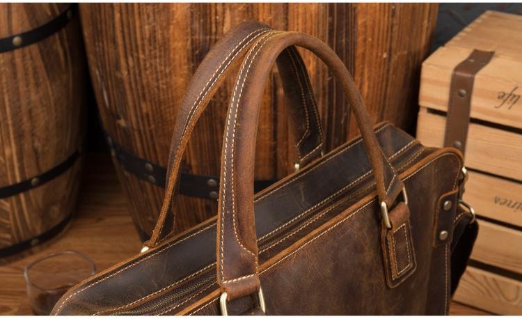 The Viggo Briefcase | Genuine Leather Messenger Bag - Drakoi Marketplace