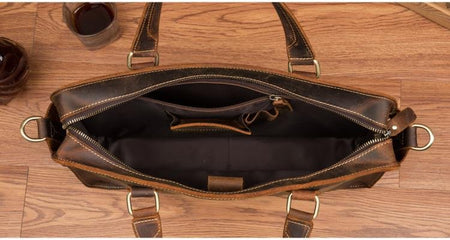 The Viggo Briefcase | Genuine Leather Messenger Bag - Drakoi Marketplace