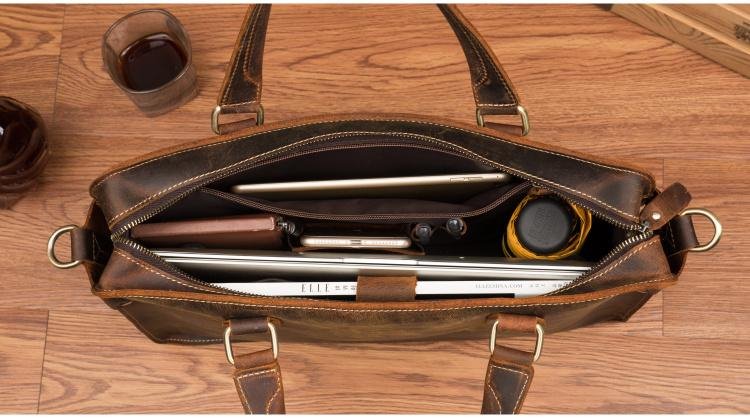 The Viggo Briefcase | Genuine Leather Messenger Bag - Drakoi Marketplace