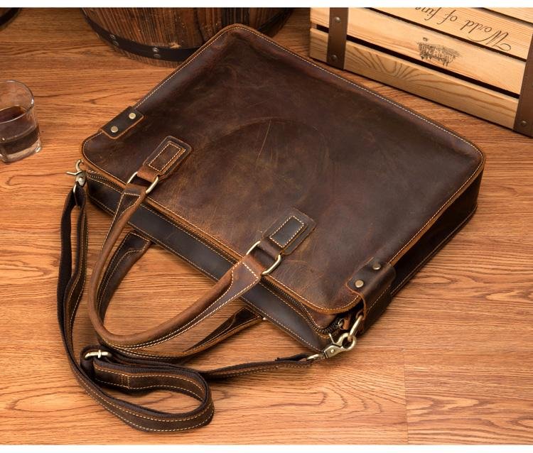 The Viggo Briefcase | Genuine Leather Messenger Bag - Drakoi Marketplace