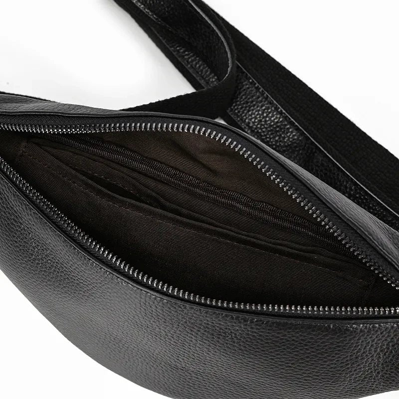 The Walcott Leather Waist Bag | Black Leather Fanny Pack - Drakoi Marketplace