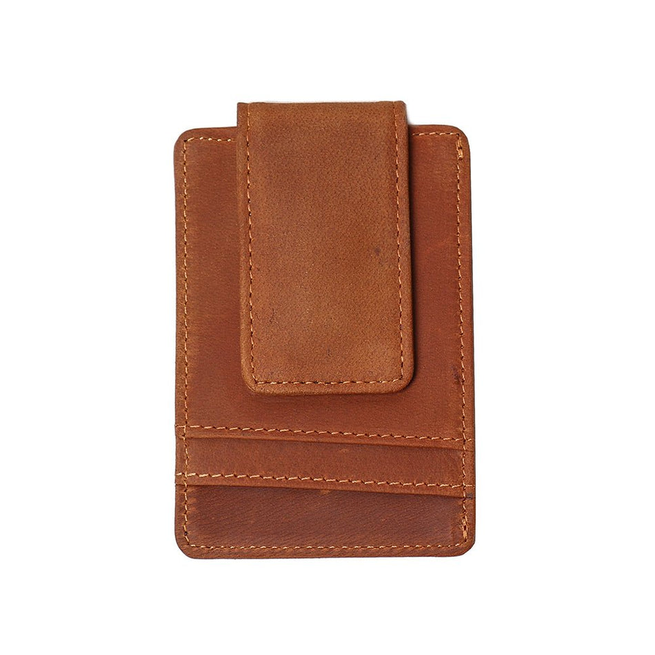 The Walden | Handmade Leather Front Pocket Wallet with Money Clip - Drakoi Marketplace