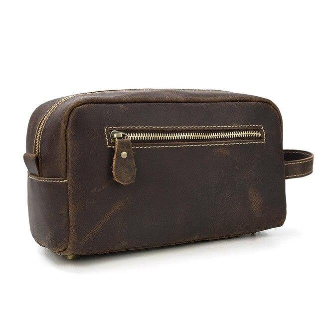 The Wanderer Toiletry Bag | Genuine Leather Toiletry Bag - Drakoi Marketplace