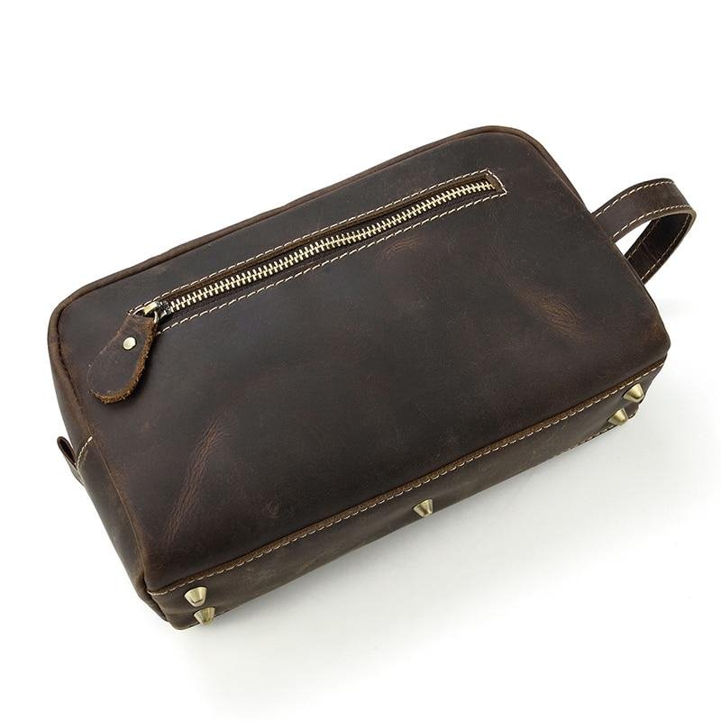 The Wanderer Toiletry Bag | Genuine Leather Toiletry Bag - Drakoi Marketplace