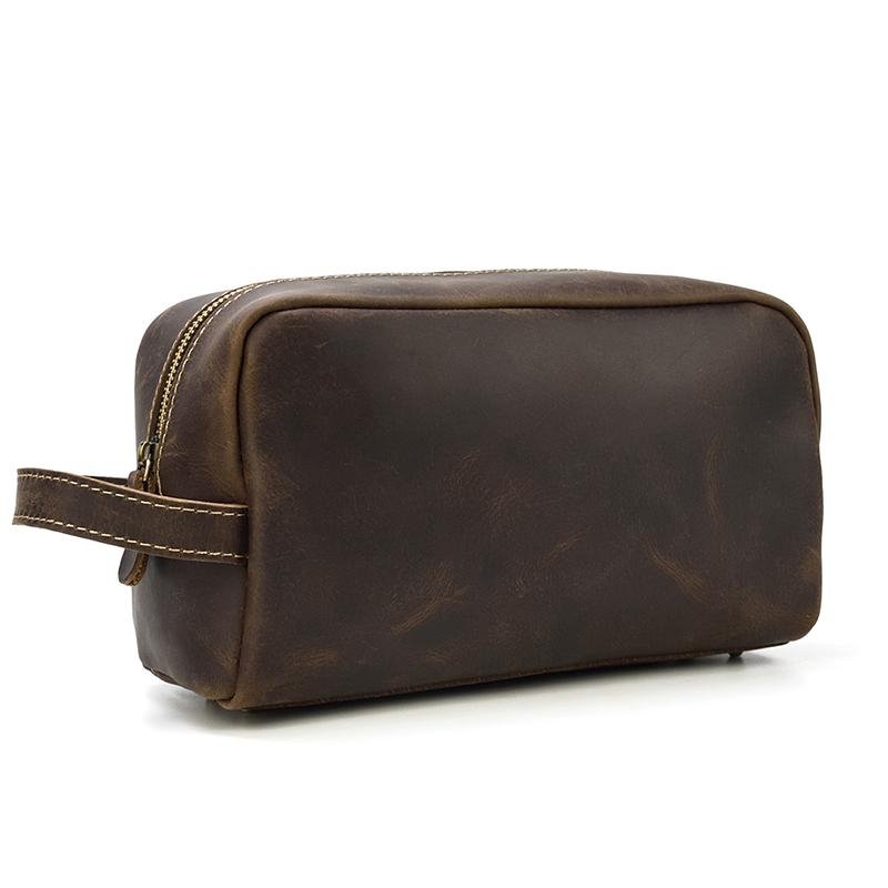 The Wanderer Toiletry Bag | Genuine Leather Toiletry Bag - Drakoi Marketplace