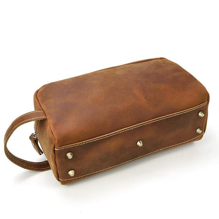 The Wanderer Toiletry Bag | Genuine Leather Toiletry Bag - Drakoi Marketplace