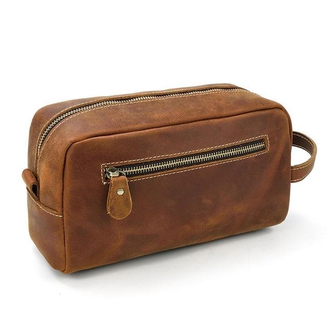 The Wanderer Toiletry Bag | Genuine Leather Toiletry Bag - Drakoi Marketplace