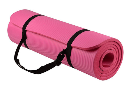 Thick Yoga and Pilates Exercise Mat with Carrying Strap - Drakoi Marketplace