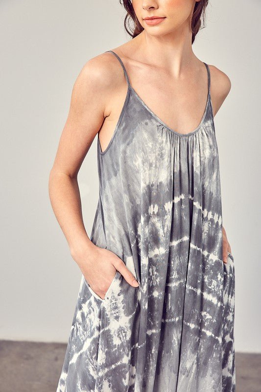 Tie-Dye Cami Maxi Dress - Drakoi Marketplace