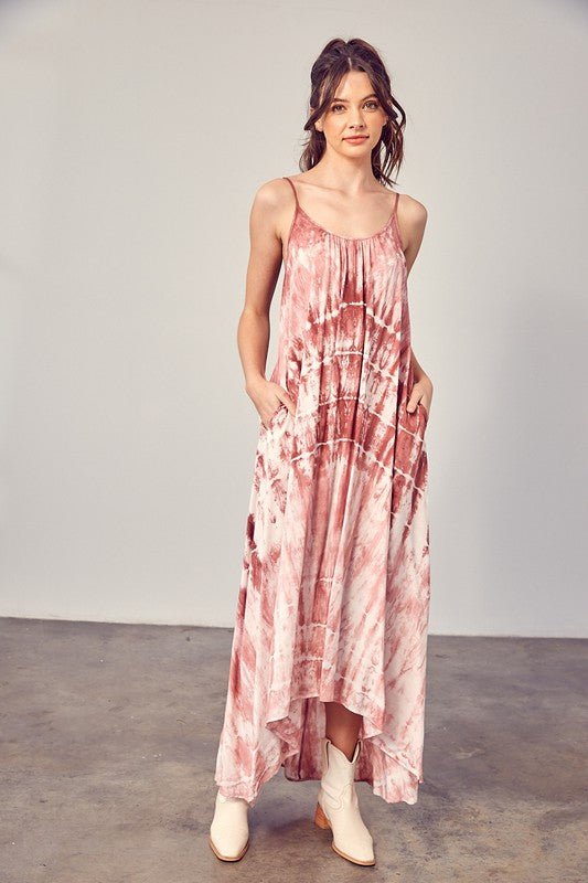 Tie-Dye Cami Maxi Dress - Drakoi Marketplace